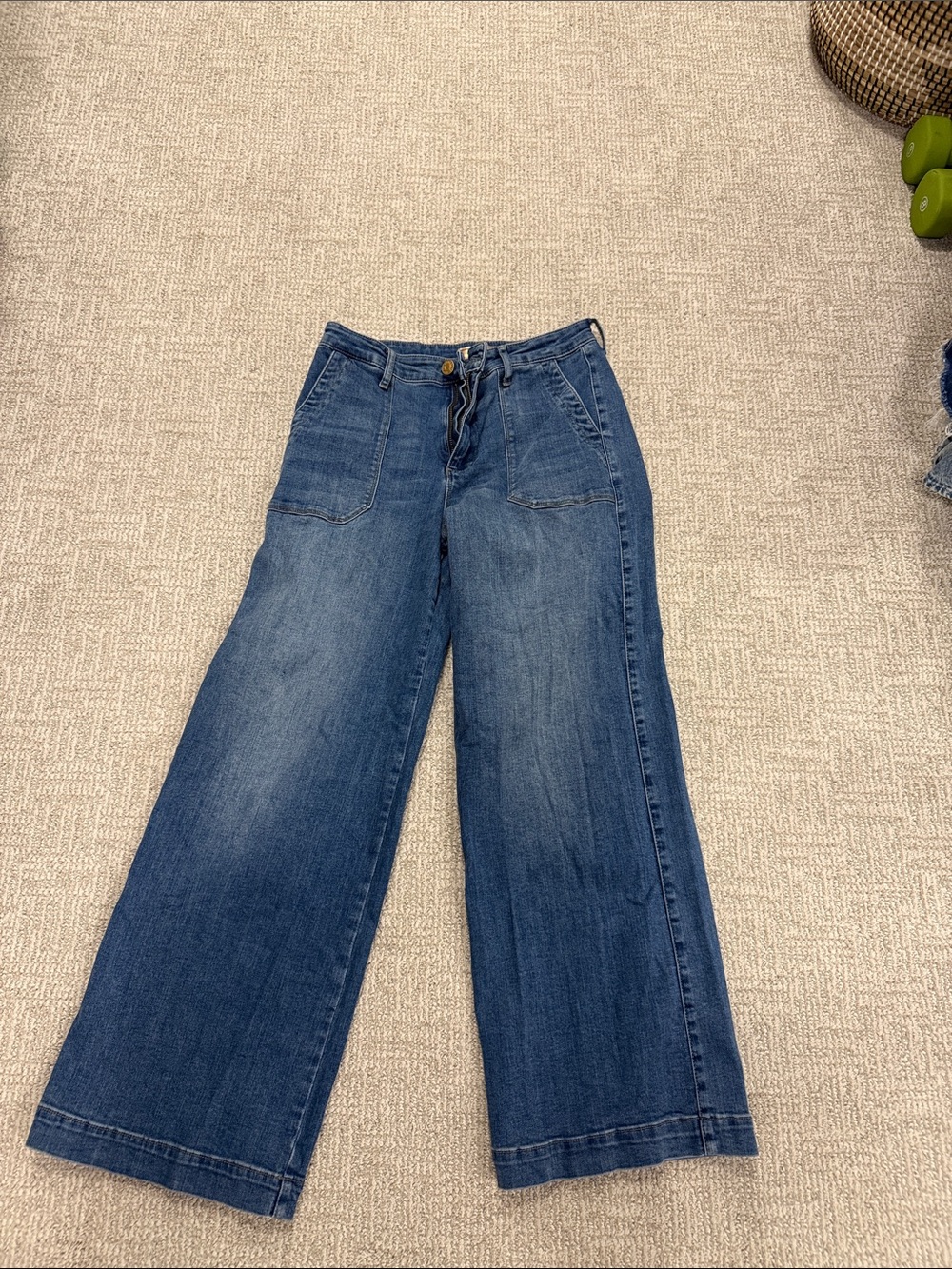 Kut from the Kloth High-Rise Wide Leg Jeans in Denim Blue